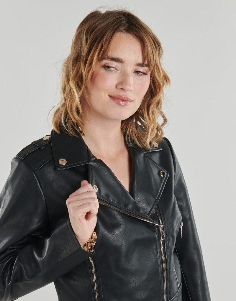 Leather jacketelle Morgan GZOOM Black Jackets in pelle Donna - 5