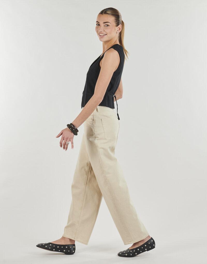 Jeans Mom JJXX JXFUJI BARREL MW COLOR Beige Jeans Mom Donna - 3