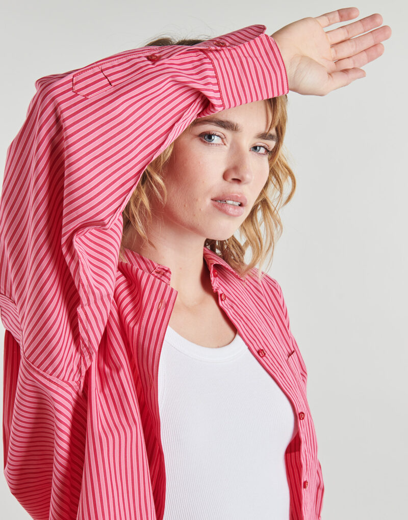 Camicia JJXX JXJAMIE LS RELAXED POPLIN Rosa Camicie Donna - 5