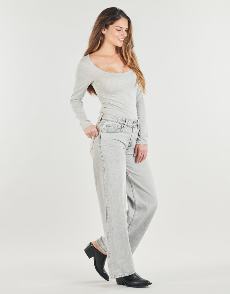 T-shirts a maniche lunghe JJXX JXSTAR LS U NECK TOP Grigio T-shirts a maniche lunghe Donna - 3