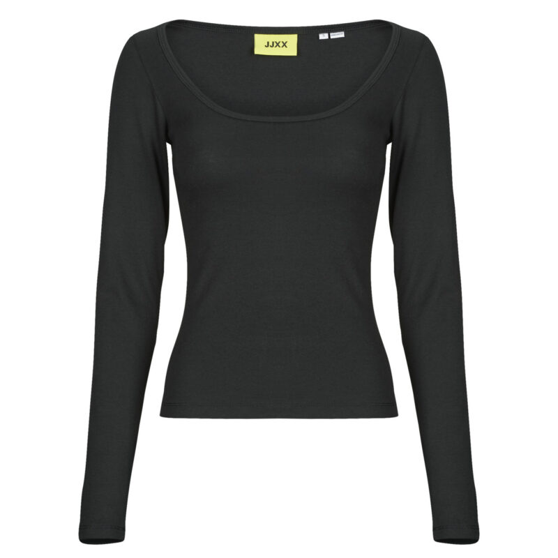 Camiseta de manga larga negra con cuello en U JJXX JXSTAR para mujer - 1