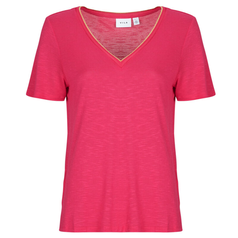 Vila VINOEL Pink T-shirt Women's Short Sleeve T-shirt - 1