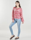Vila VIBRIA EVA O-NECK LS TOP Pink Blouse Women's Blouses - 3