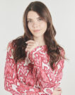 Vila VIBRIA EVA O-NECK LS TOP Pink Blouse Women's Blouses - 5