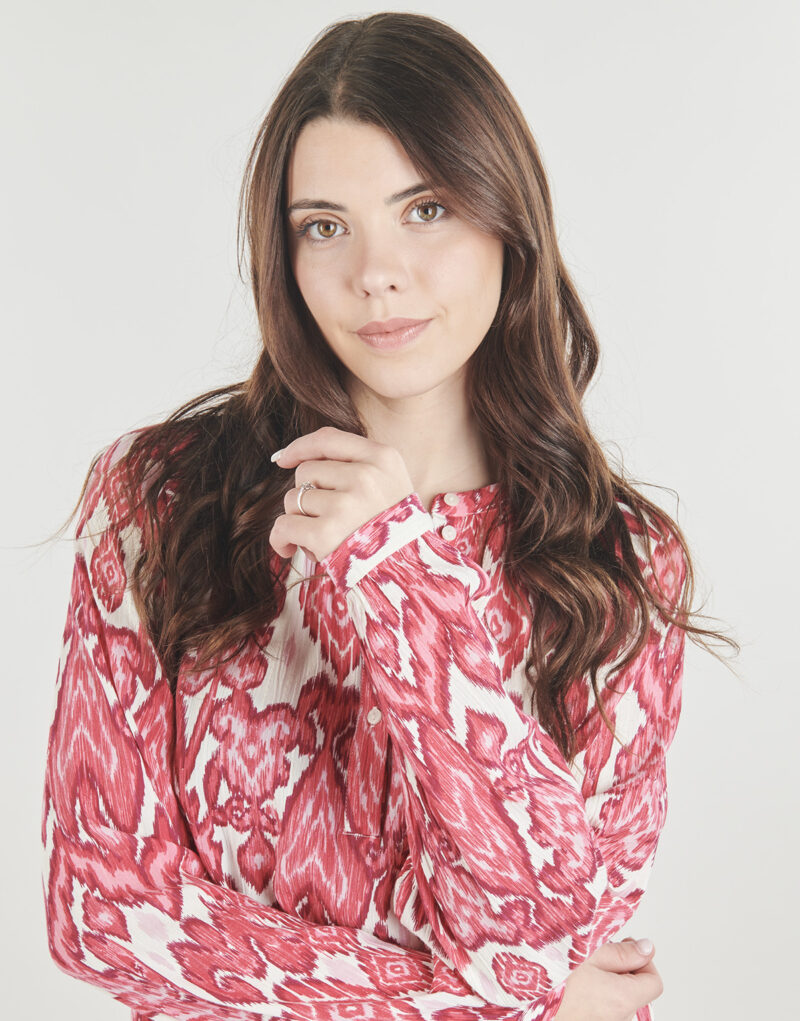 Vila VIBRIA EVA O-NECK LS TOP Pink Blouse Women's Blouses - 5