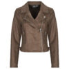Giacca in pelle Vero Moda VMJOSE SHORT JACKET Marrone Giacche in pelle Donna