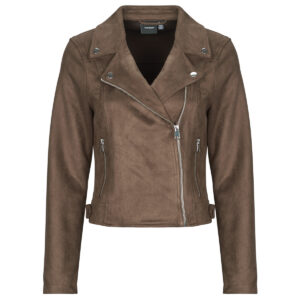 Giacca in pelle  Vero Moda  VMJOSE SHORT JACKET  Marrone -   Giacche in pelle Donna