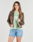 Giacca in pelle Vero Moda VMJOSE SHORT JACKET Marrone Giacche in pelle Donna - 2
