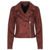 Giacca in pelle Vero Moda VMJOSE SHORT JACKET Bordeaux Giacche in pelle Donna