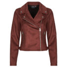 Veste en cuir Vero Moda VMJOSE SHORT JACKET Bordeaux Vestes en cuir Femme - 1