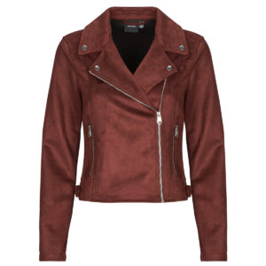 Giacca in pelle  Vero Moda  VMJOSE SHORT JACKET  Bordeaux -   Giacche in pelle Donna