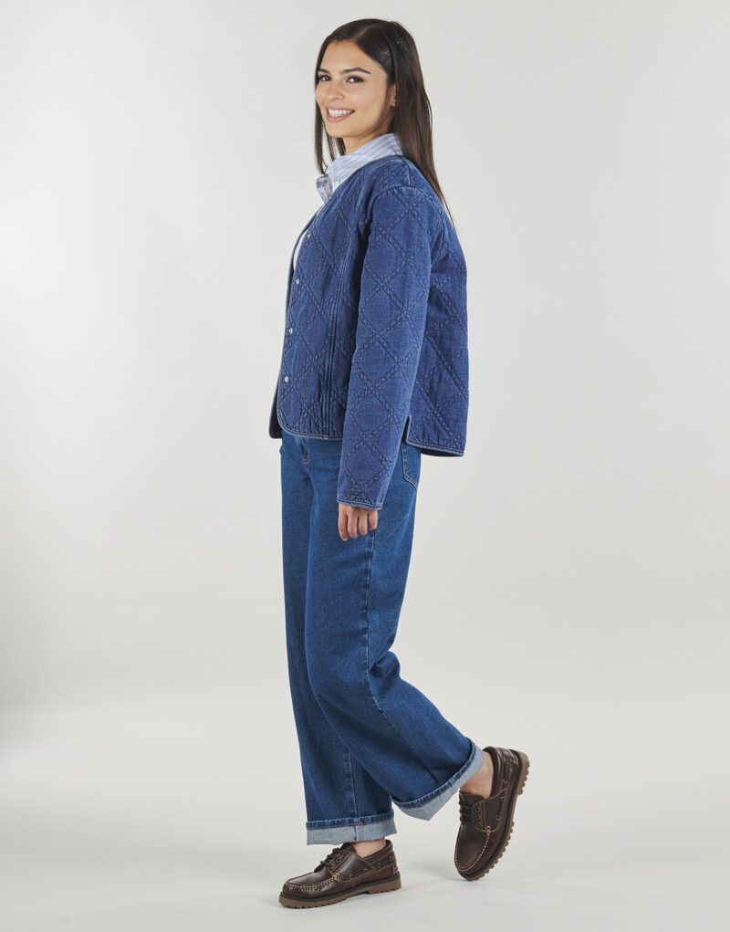 Giubbotto Vero Moda VMERA LS QUILTED DNM Blu Giubbotti Donna - 3