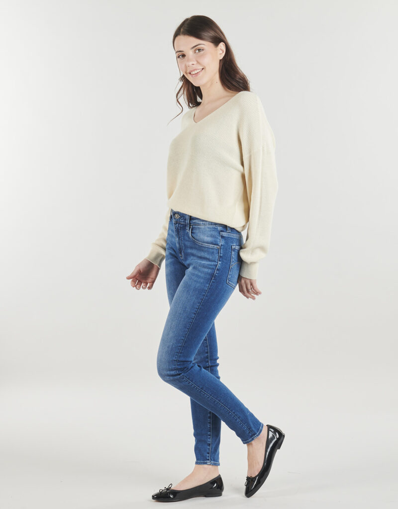 Vero Moda VMNEWLEXSUN Einfarbiger/Gestreifter Gelber Pullover Damenpullover - 3