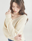 Vero Moda VMNEWLEXSUN Einfarbiger/Gestreifter Gelber Pullover Damenpullover - 5