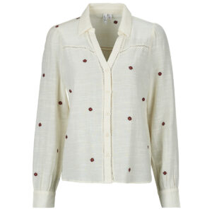 Vero Moda VMJILLIAN Langarmshirt Beige Bluse Damenblusen