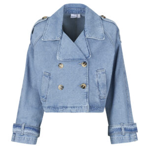 Trench  Vero Moda  VMLELOU SHORT LS TRENCHCOAT  Blu -   Trench Donna