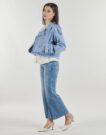 Trench Vero Moda VMLELOU SHORT LS TRENCHCOAT Blu Trench Donna - 3