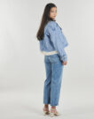 Trench Vero Moda VMLELOU SHORT LS TRENCHCOAT Blu Trench Donna - 4