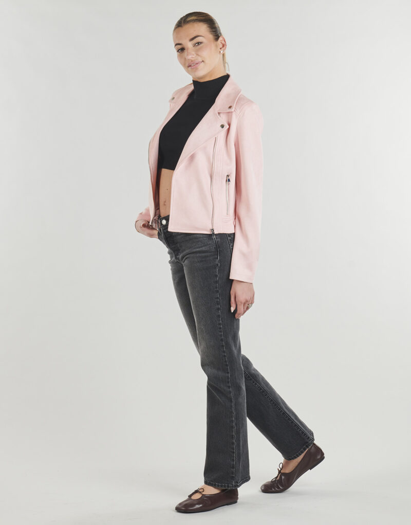 Giacca in pelle Vero Moda VMJOSE SHORT FAUX SUEDE Rosa Giacche in pelle Donna - 2