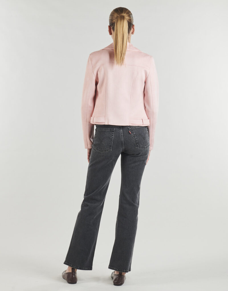 Giacca in pelle Vero Moda VMJOSE SHORT FAUX SUEDE Rosa Giacche in pelle Donna - 4