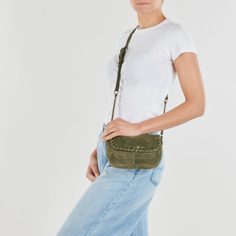 Pieces PCBINIA SUEDE CROSS BODY Kaki Borsa a tracolla Donna - 6