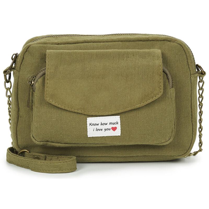 Pieces PCBROOKE CROSS BODY Khaki Damen-Schultertasche - 1