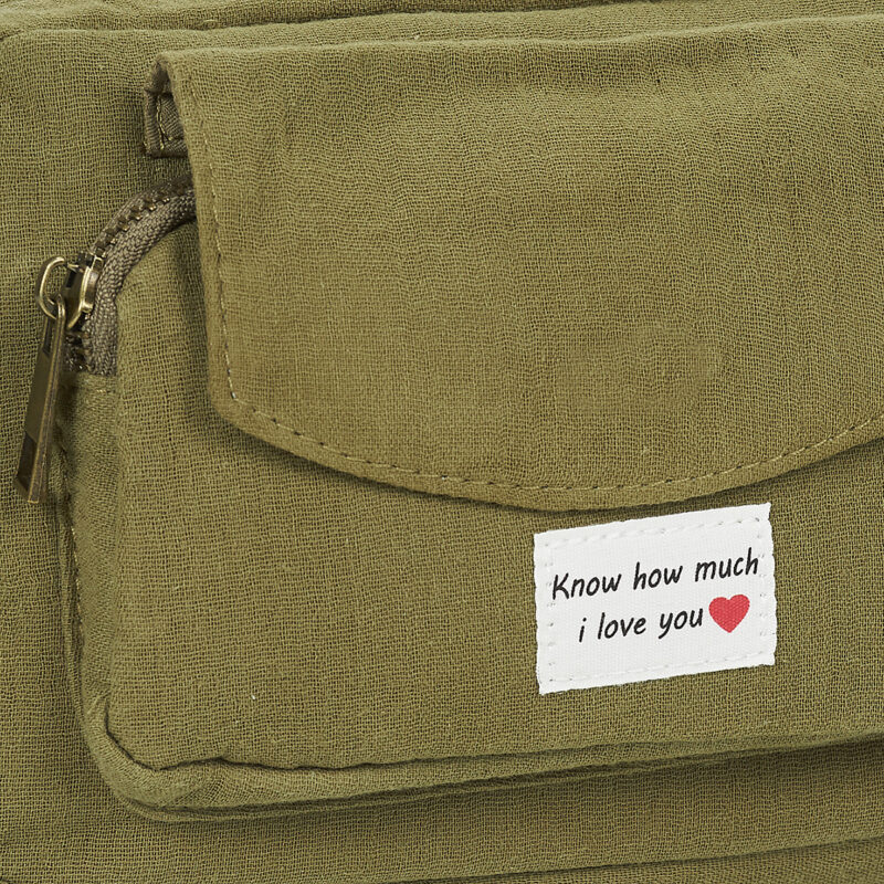Pieces PCBROOKE CROSS BODY Khaki Damen-Schultertasche - 4