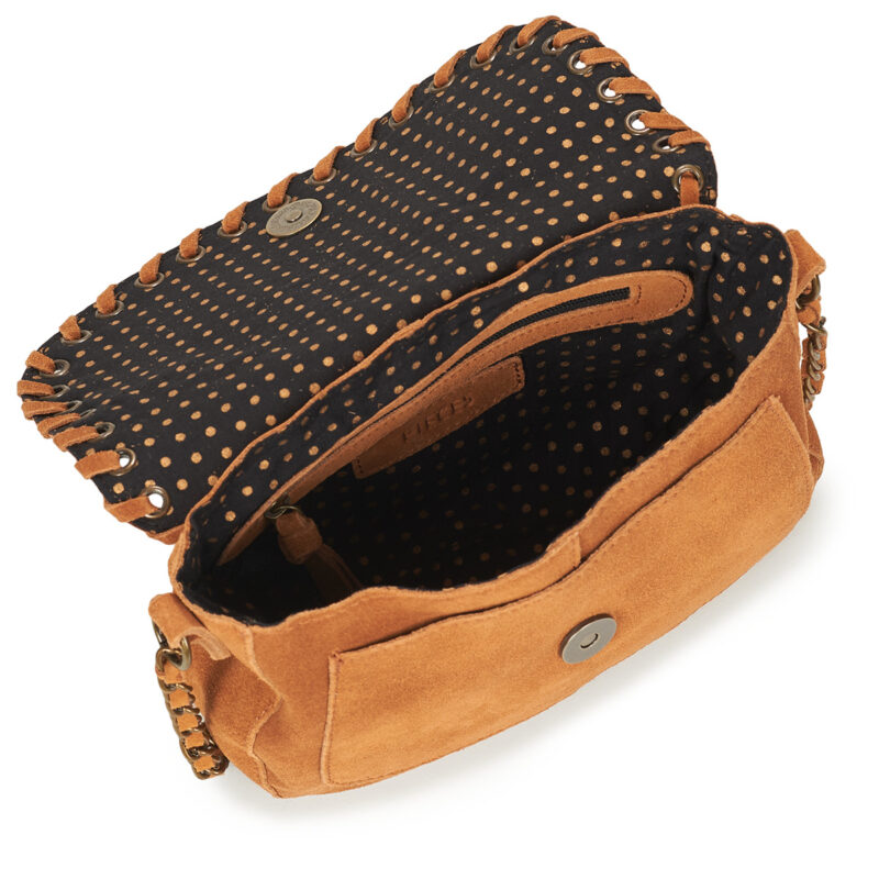 Pieces PCBINIA SUEDE CROSS BODY Braune Damen-Schultertasche - 5