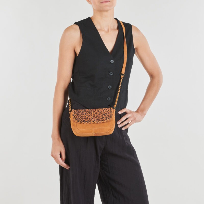 Pieces PCBINIA SUEDE CROSS BODY Braune Damen-Schultertasche - 6
