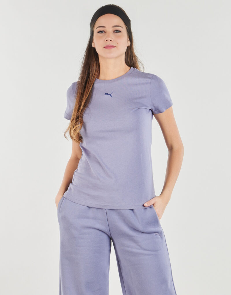 T-shirt Puma ESS Cat Logo Tee Viola T-shirt maniche corte Donna - 2