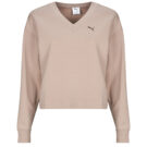 Felpe Puma ESS ELEVATED Comfort V-Neck Crew DK Beige Felpe Donna - 1