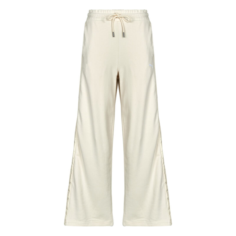 Puma HER Comfort High-Waist Wide Leg Pants Beige Women's Sweatpants - 1