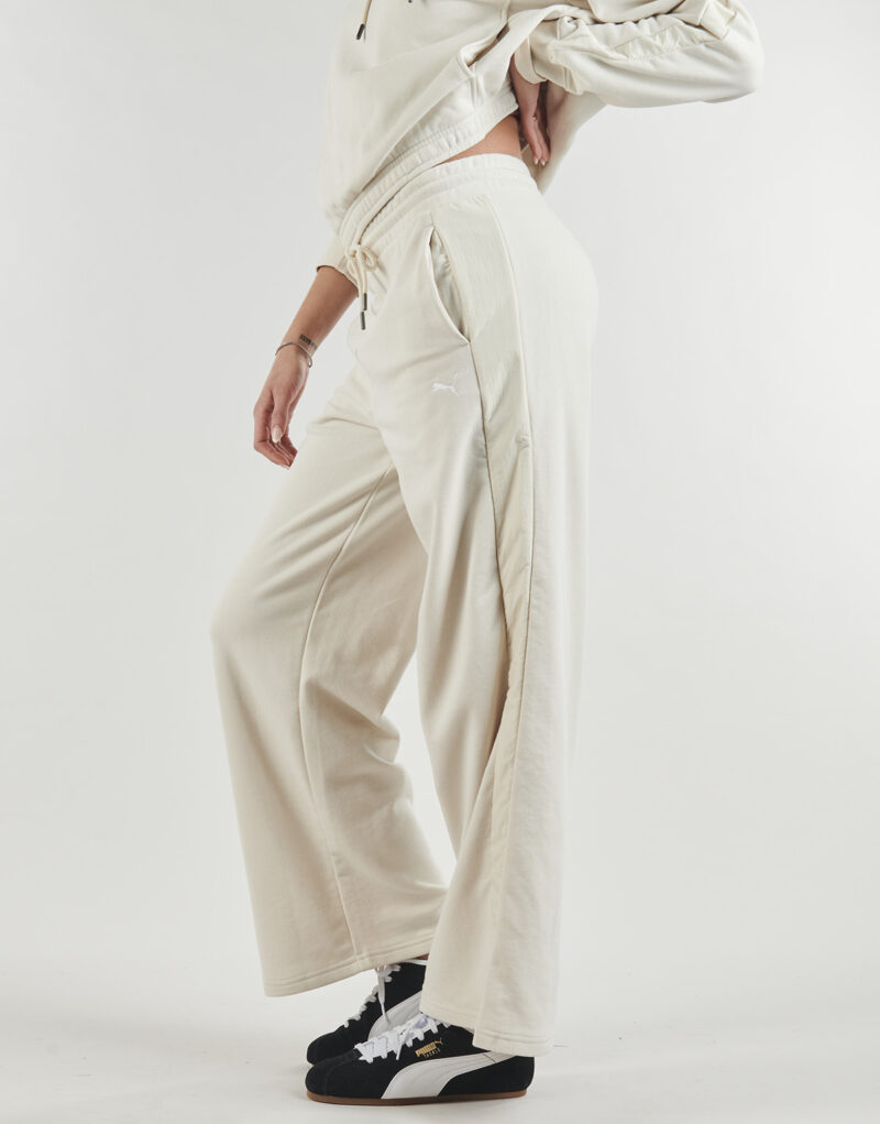 Puma HER Comfort High-Waist Wide Leg Pants Beige Women's Sweatpants - 5