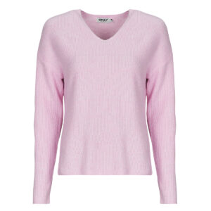 Maglione Only ONLCAMILLA V-NECK Rosa Maglioni Donna