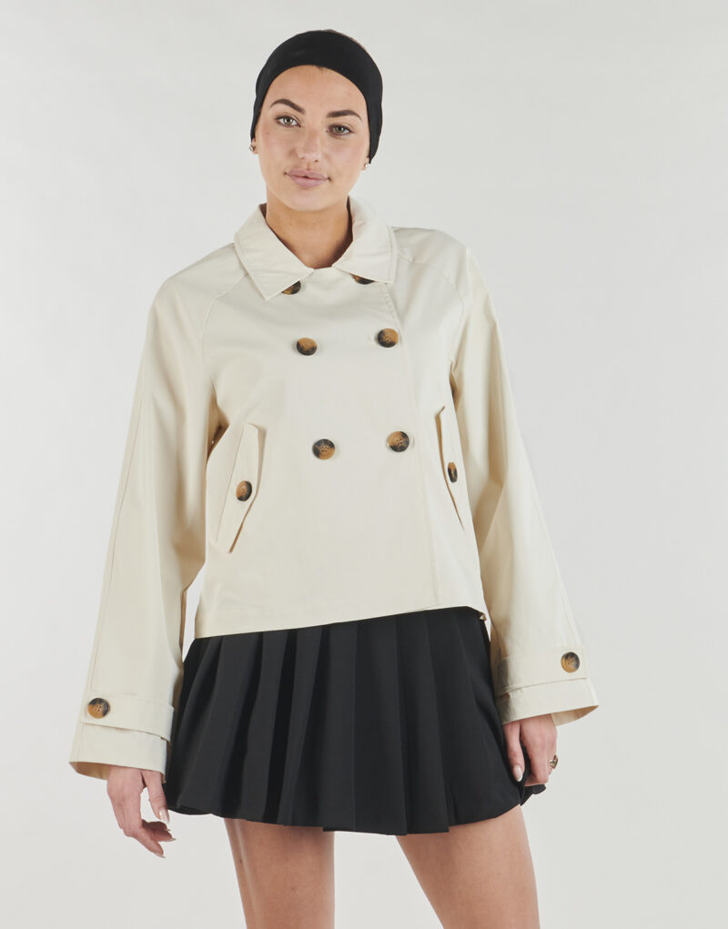 Trench Only ONLAPRIL LIFE SHORT Beige Trench Donna - 2