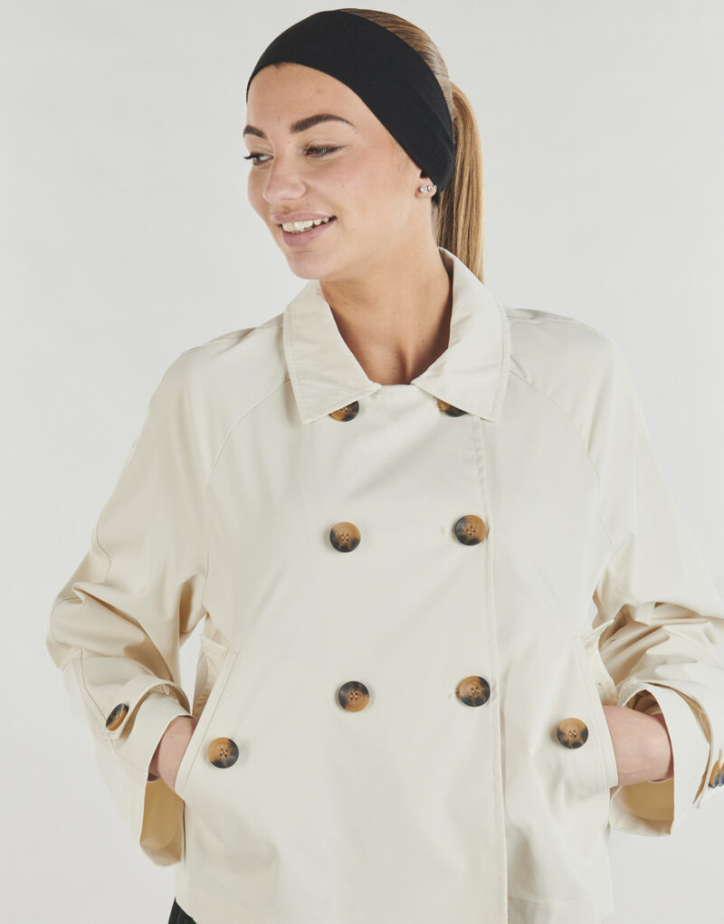 Trench Only ONLAPRIL LIFE SHORT Beige Trench Donna - 5