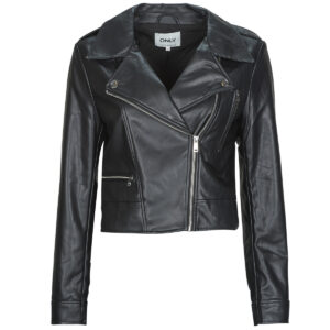 Giacca in pelle  Only  ONLCARMEN FAUX LEATHER  Nero -   Giacche in pelle Donna