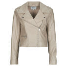 Giacca in pelle Only ONLCARMEN FAUX LEATHER Beige Giacche in pelle Donna - 1