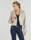 Giacca in pelle Only ONLCARMEN FAUX LEATHER Beige Giacche in pelle Donna - 2