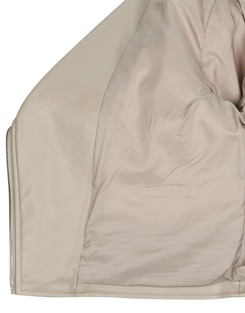 Giacca in pelle Only ONLCARMEN FAUX LEATHER Beige Giacche in pelle Donna - 6