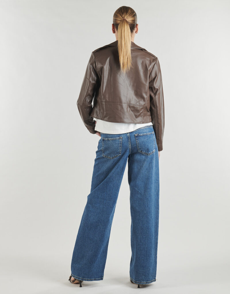 Giacca in pelle Only ONLCARMEN FAUX LEATHER Marrone Giacche in pelle Donna - 4