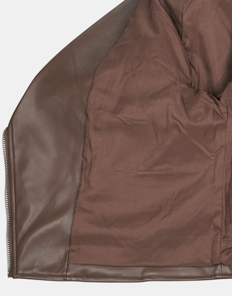 Giacca in pelle Only ONLCARMEN FAUX LEATHER Marrone Giacche in pelle Donna - 6