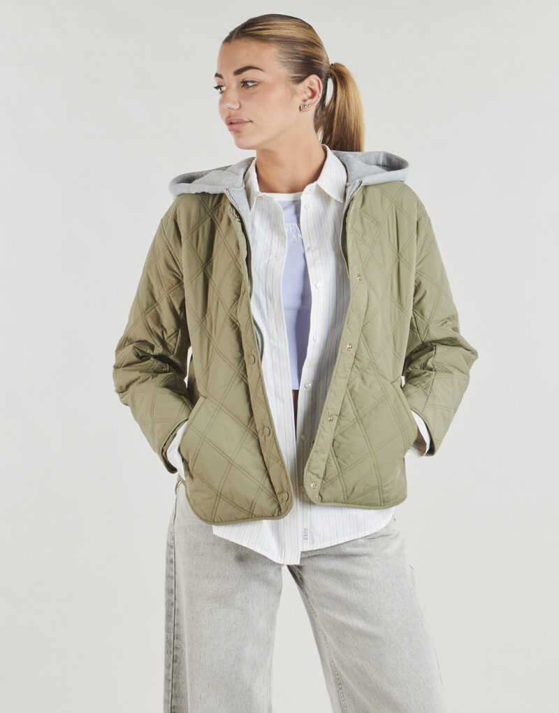 Giubbotto Only ONLRISSO LIFE HOOD QUILT JACKET Verde Giubbotti Donna - 2