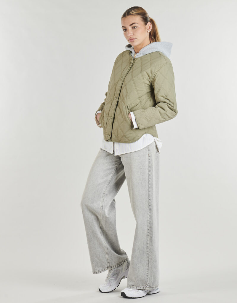 Giubbotto Only ONLRISSO LIFE HOOD QUILT JACKET Verde Giubbotti Donna - 3