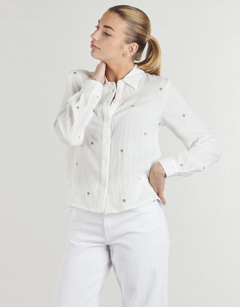 Camicia Only ONLHEART L/S SHIRT Bianco Camicie Donna - 2