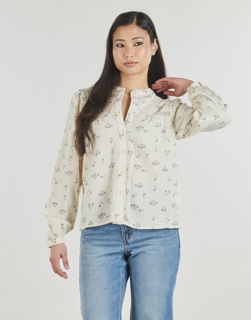 Camicia Only ONLLARI L/S FLOWER Bianco Camicie Donna - 2