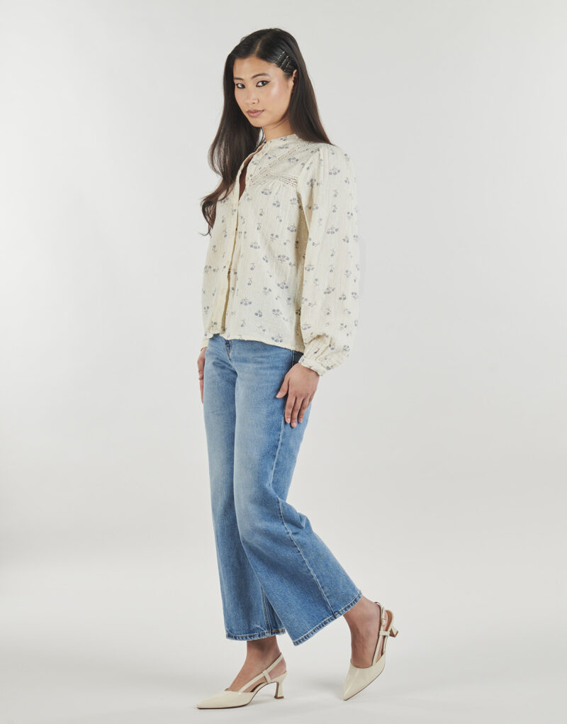 Camicia Only ONLLARI L/S FLOWER Bianco Camicie Donna - 3