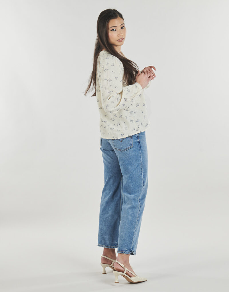 Camicia Only ONLLARI L/S FLOWER Bianco Camicie Donna - 4