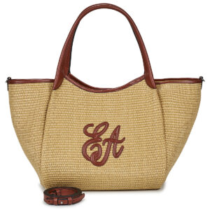 Emporio Armani SHOPPING STRAW M Beige Borse a spalla Donna