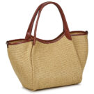 Emporio Armani SHOPPING STRAW M Beige Borse a spalla Donna - 2